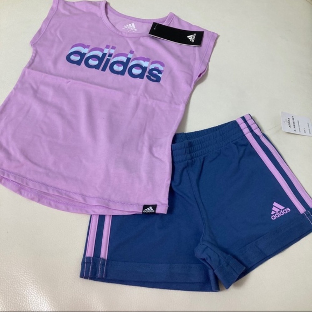 Adidas purple cute active shorts set 6209 - Picture 5 of 5